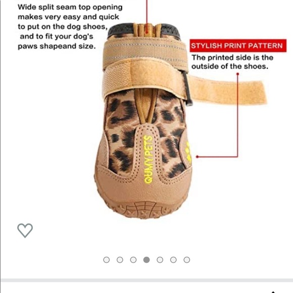 Leopard Print Waterproof Dog Boots Booties - Picture 6 of 8